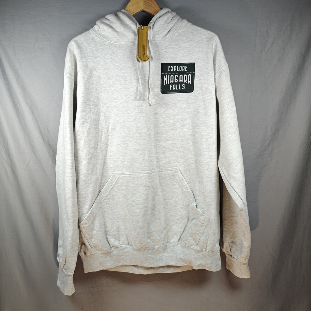 Explore Niagra Falls NWT Heathered Gray Hoodie Large